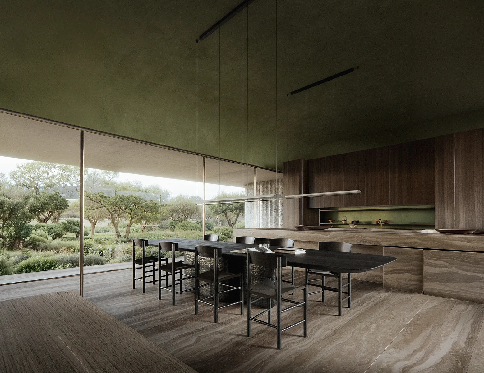 Spain House AI golden hour exterior — generative architecture